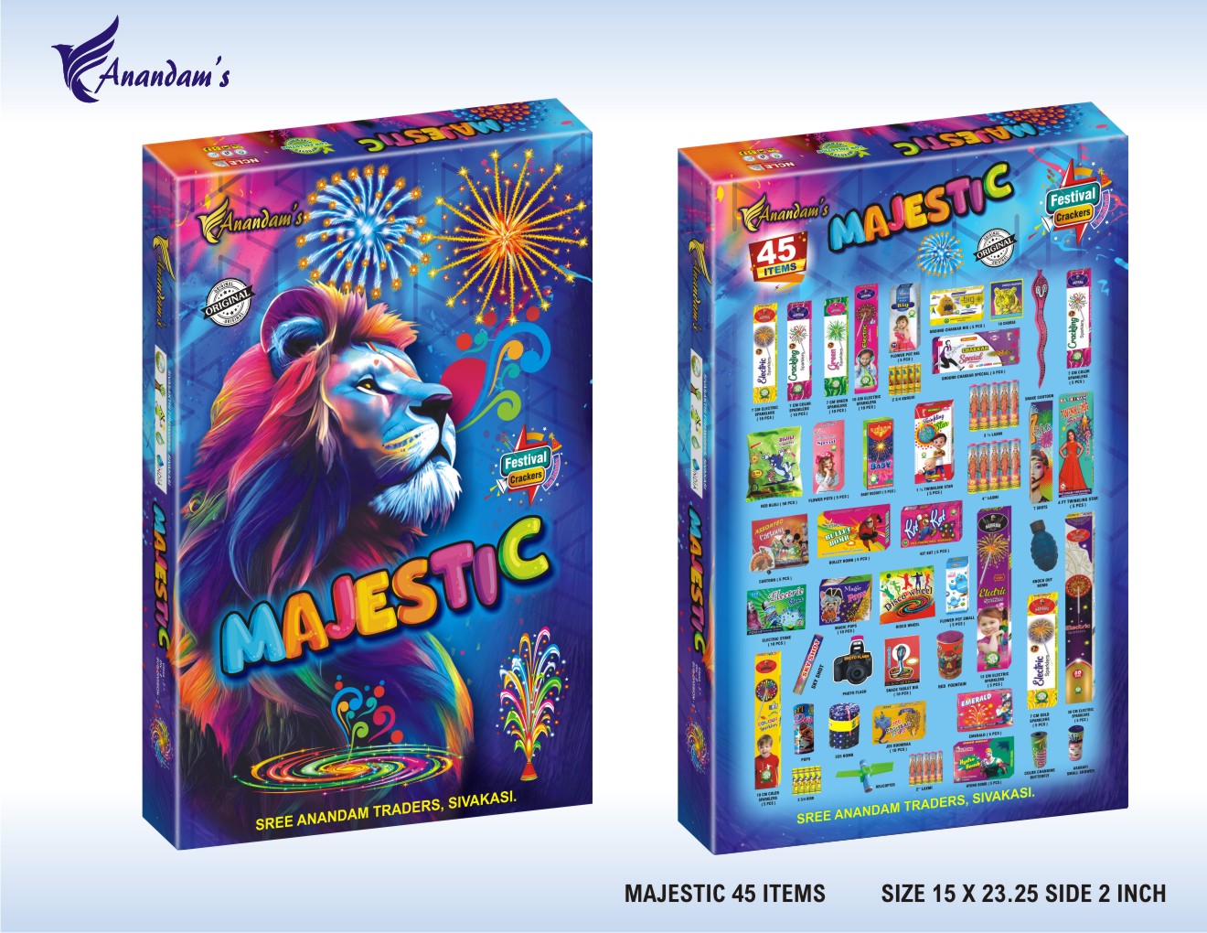 Krish Crackers MAJESTIC 45 Items Gift Pack